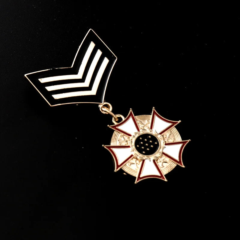 Hot selling trendy product Instagram style coat badge clothing accessories Cross Crown Medal brooch
