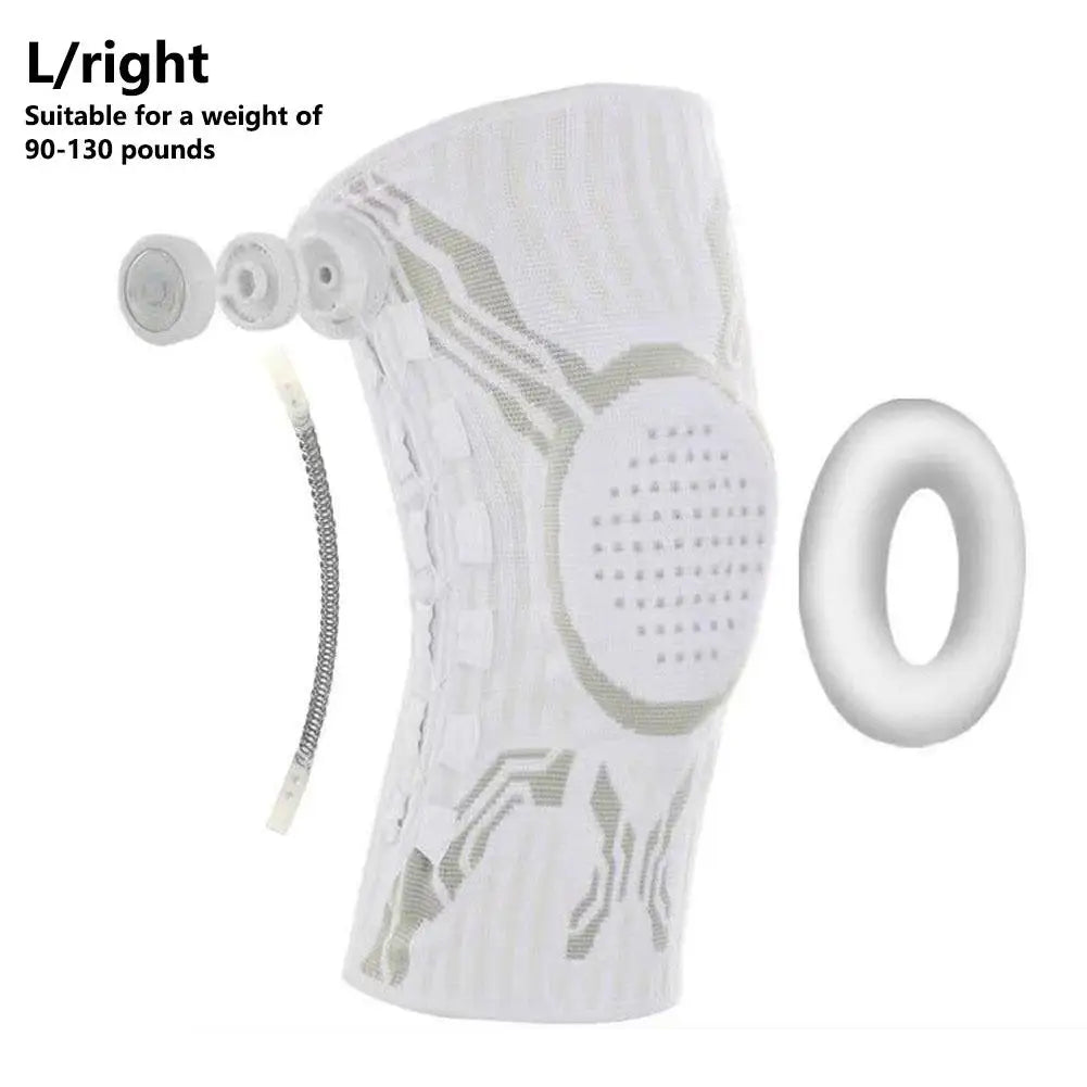 Knob Adjustable Knee Brace 360 Degree Protection Spring Lateral Support Anti-Slip Silicone Pads Breathable Knee Sleeve