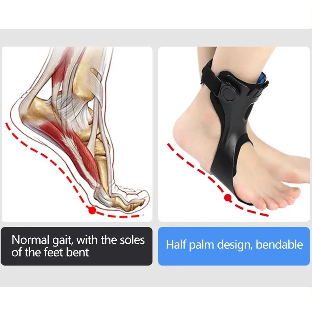 Knob Adjustment Plantar Fasciitis Splint Brace Buckle Airbag Dorsal Drop Foot Orthopedic Brace Comfortable Skin-friendly