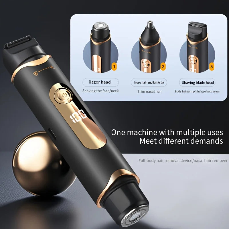Body Trimmer, 3-in-1 Electric Shaver, Groin Trimmer, Multi-Purpose Trimmer Suitable for Pubic Hair,