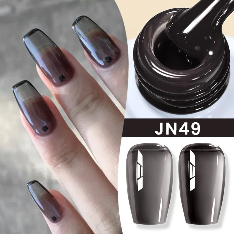 BORN PRETTY 10ml Blood Red Jelly Transparent Gel Nail Polish Wine Red Winter Color Semi Permanent Soak Off UV LED Varnish