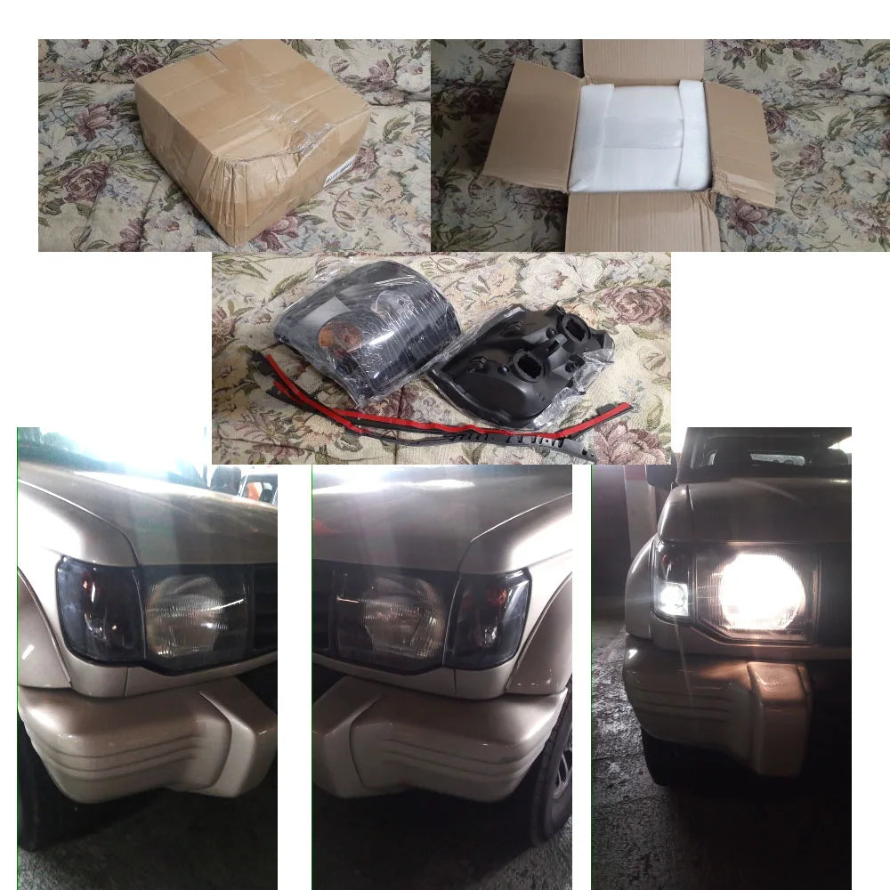 Corner Light For Mitsubishi PAJERO V31 V32 1992-1996 Turn Signal Lights Car Headlights Indicator Car Modified Smoked Black