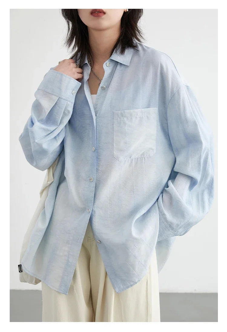 CHIC VEN Women Tie-Dye Casual Long Sleeve Shirt