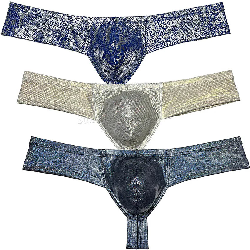 Sexy Men's Soft Wet Look Underwear Pouch Enhancing Underpants Hipster Mini Bikini Boxer Briefs