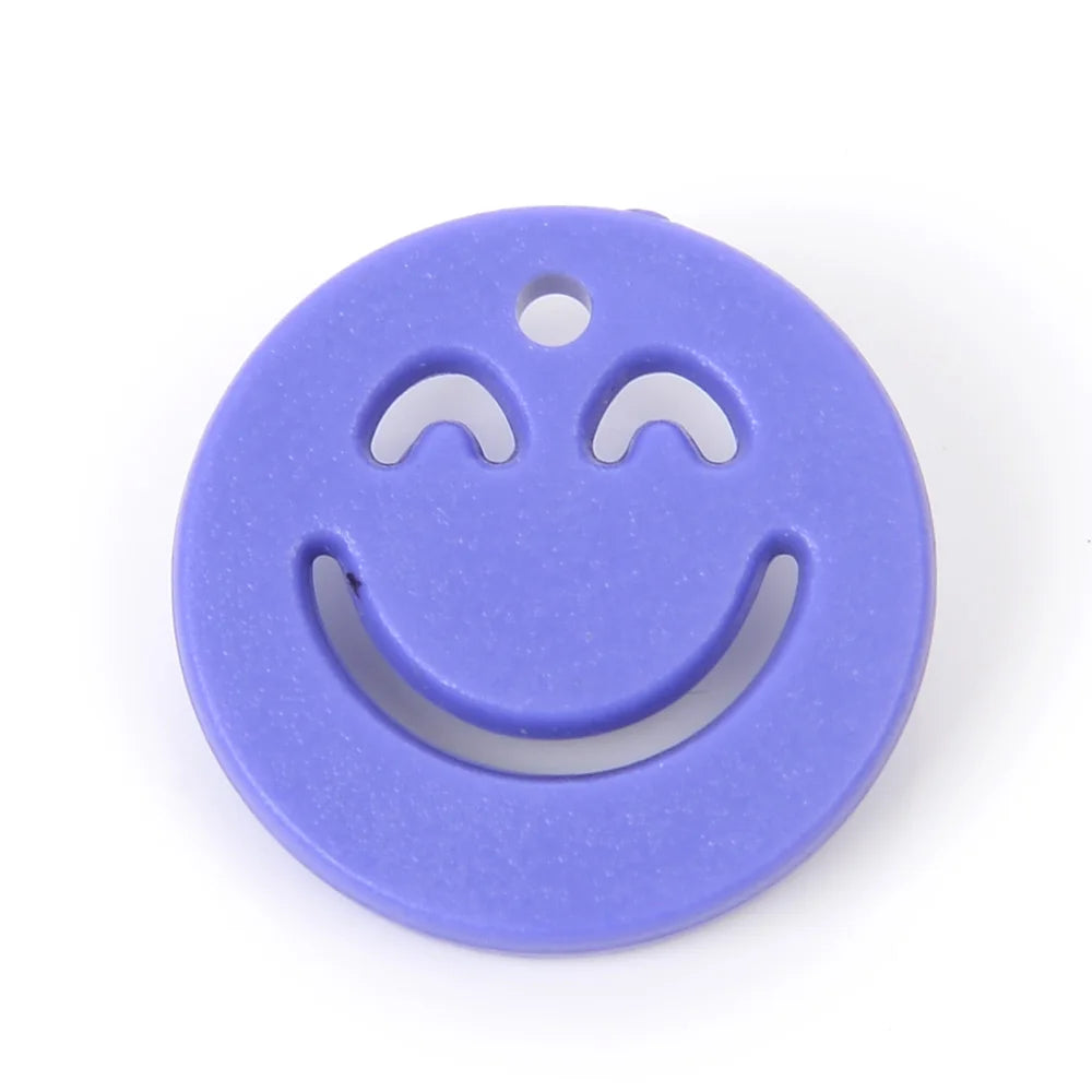 20pcs Acrylic Colorful Smile Pendants Accessories Charms Beads for Jewelry Making DIY Earrings Bracelets Necklaces Finding 20mm