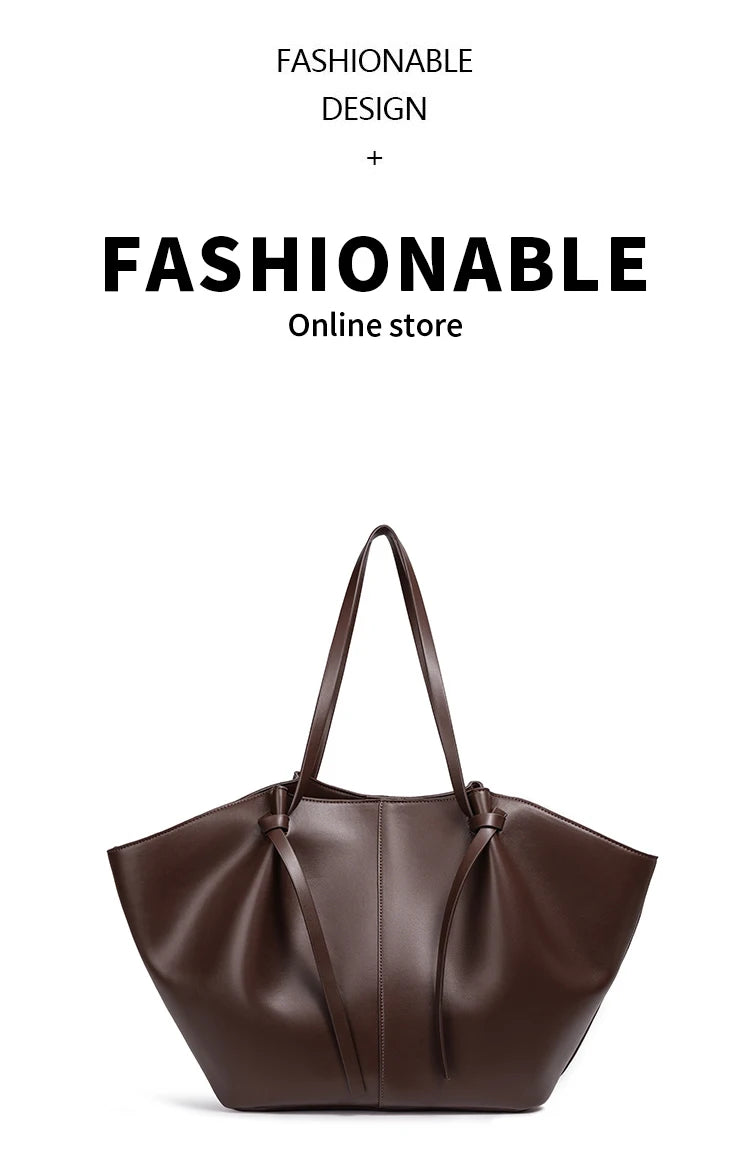 Lightweight Large Capacity 2025 New Bat-Shaped High Street Handbag European and American Style Trendy Single Shoulder Crossbody