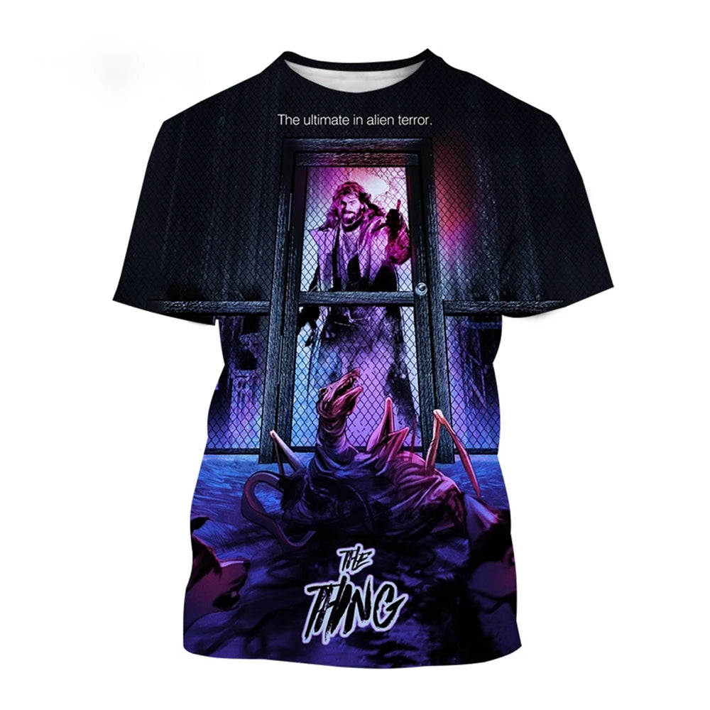 Summer hot selling trend breathable short sleeved T-shirt fun 3D printed printed street wear comfortable short sleeved top
