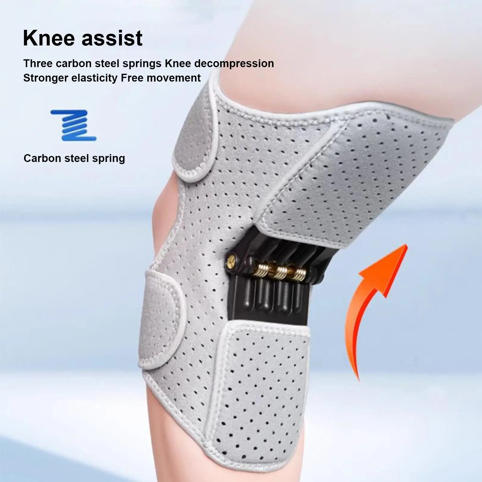 Knee Assistive Device Knee Powerful Brace Joint Support Booster Adjustable Patella Pad Wrap Breathable For Walking Sports Legs