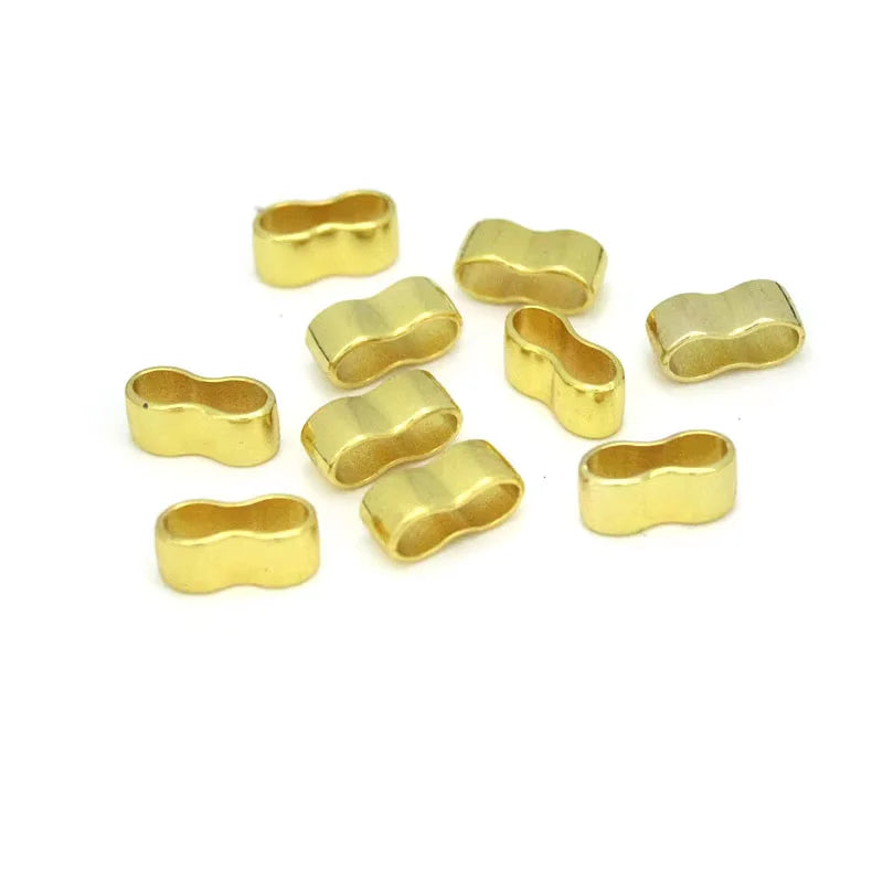 30Pcs Metal Charms Slider Spacer Beads/Big Double Hole Stopper Beads Accessories for Leather Bracelet Jewelry Making Accessories
