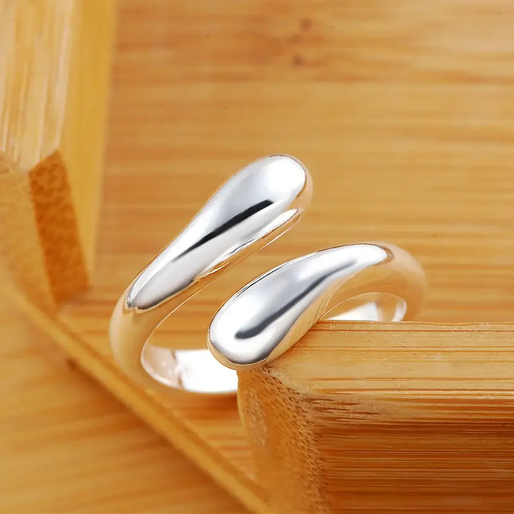 Trending Products Popular Brands 18K Gold Water Drop Rings for Women Fashion Wedding Accessories Party Jewelry Gifts