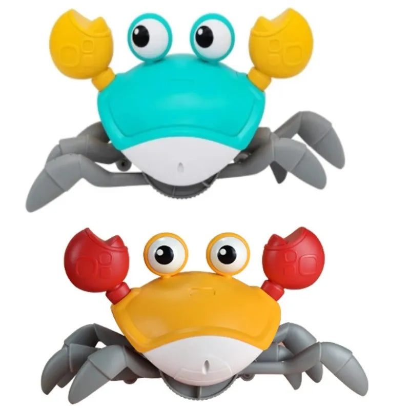 New Auto-sensing Escape Crab toy Children Crawling Avoiding Obstacles Electronic Pet With Music Baby Walking Toy Without battery