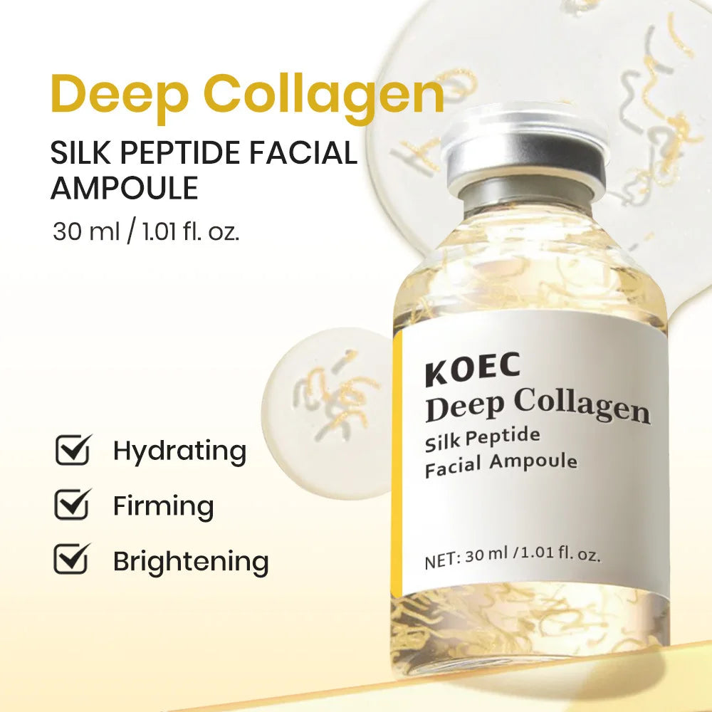 For Face Deep Collagen Silk Peptide Intensive Lifting Ampoule Korean Anti-Aging Serum with Collagen Skin Tightening & Firming
