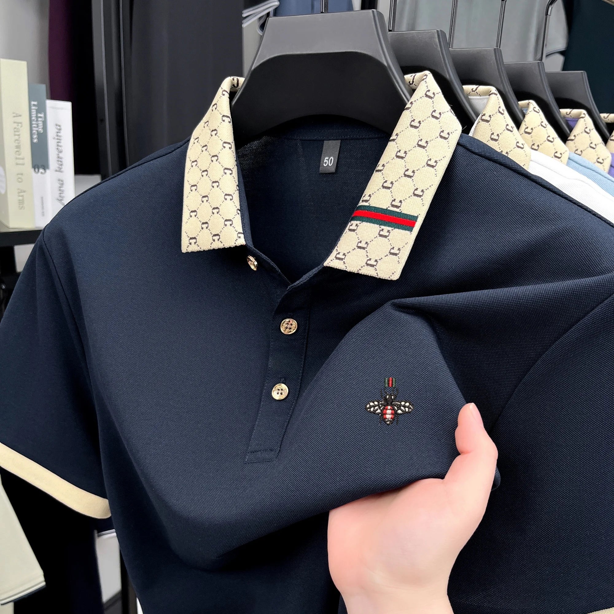 Trendy Men’s Short Sleeve Polo Tee