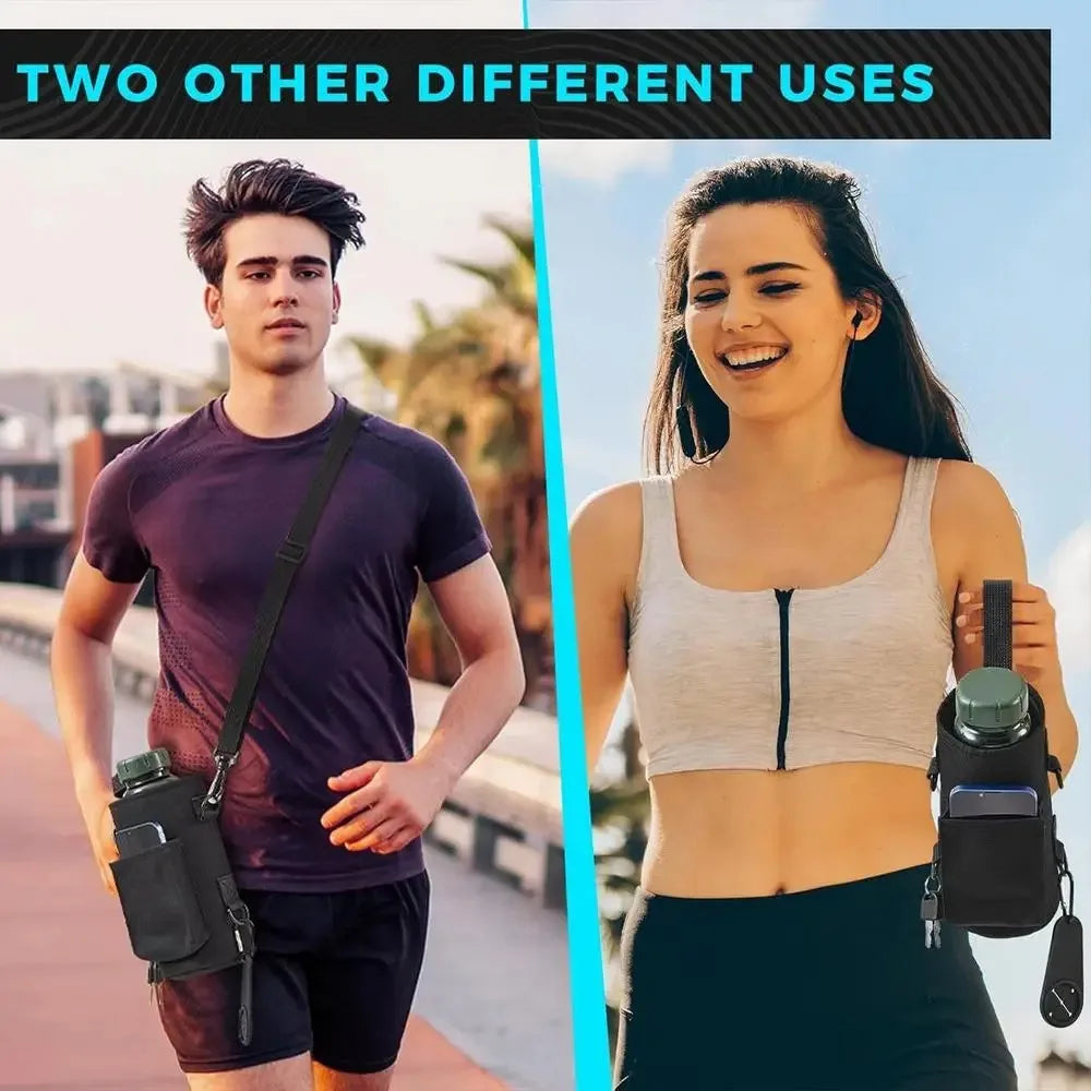 Magnetic Gym Water Bottle Bag Non Slip Magnetic Gym Sling Bag Portable Magnetic Water Bottle Carrier Holder for Gym Accessories