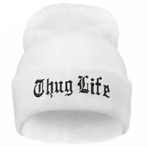 West Beach Gangsta THUG LIFE Winter Warm Fashion Beanies Knitted Bonnet Skullies Caps Hip Hop Gorros Knit Hat Bonnets
