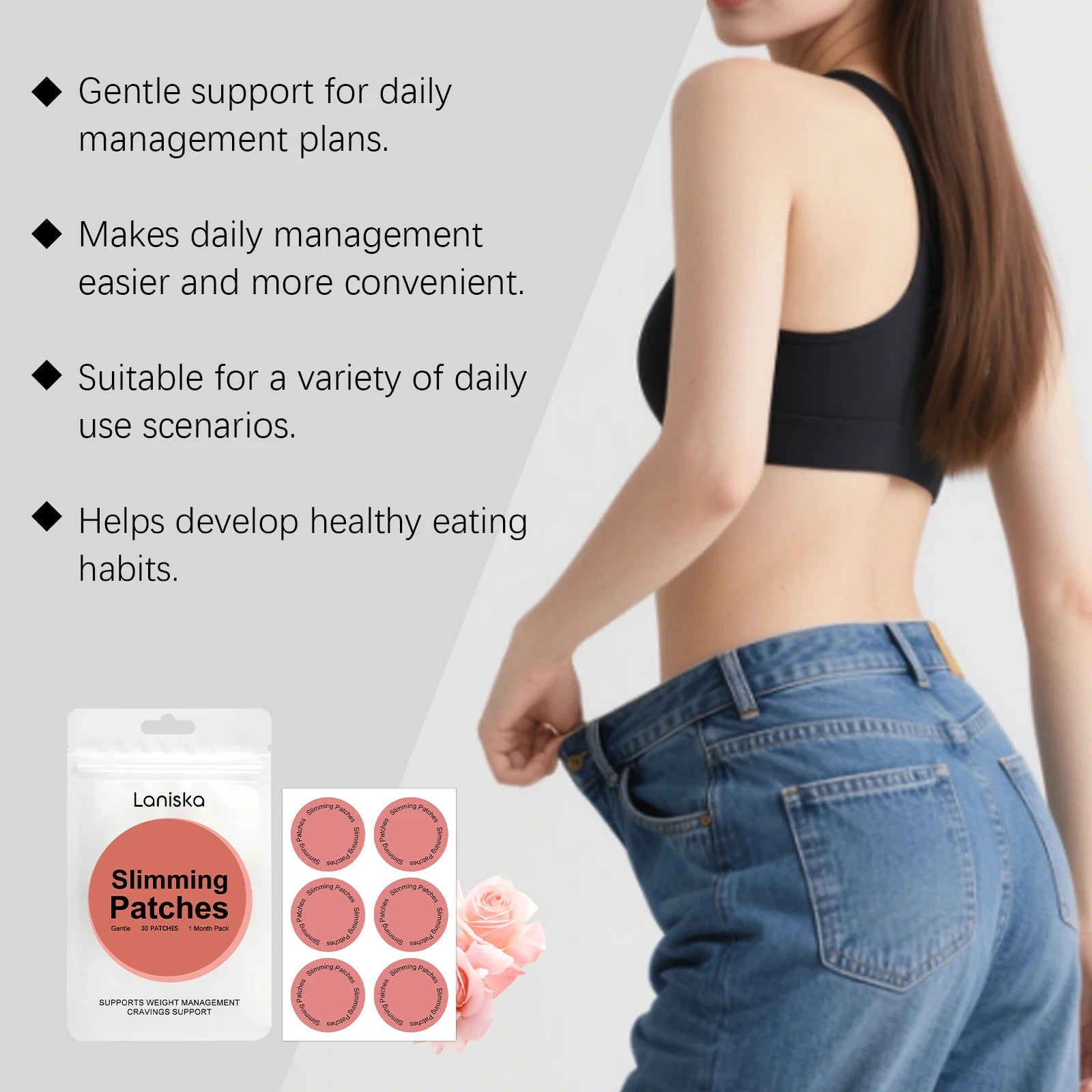 Body Contouring Care Patches Gentle formula for comfortable wear that flatters your figure Daily care patches