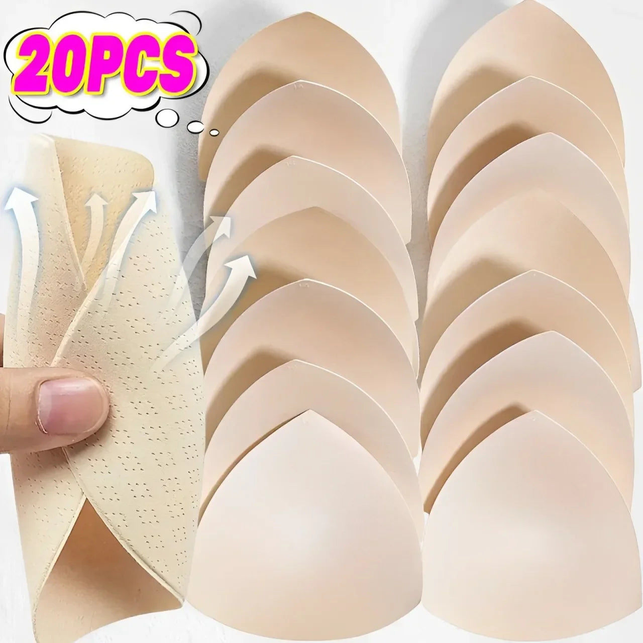 2025 Triangle Sponge Push Up Bra Pads Set for Women Invisible Insert Swimsuit Bikini Breast Enhancers Chest Cup Pads Accessories