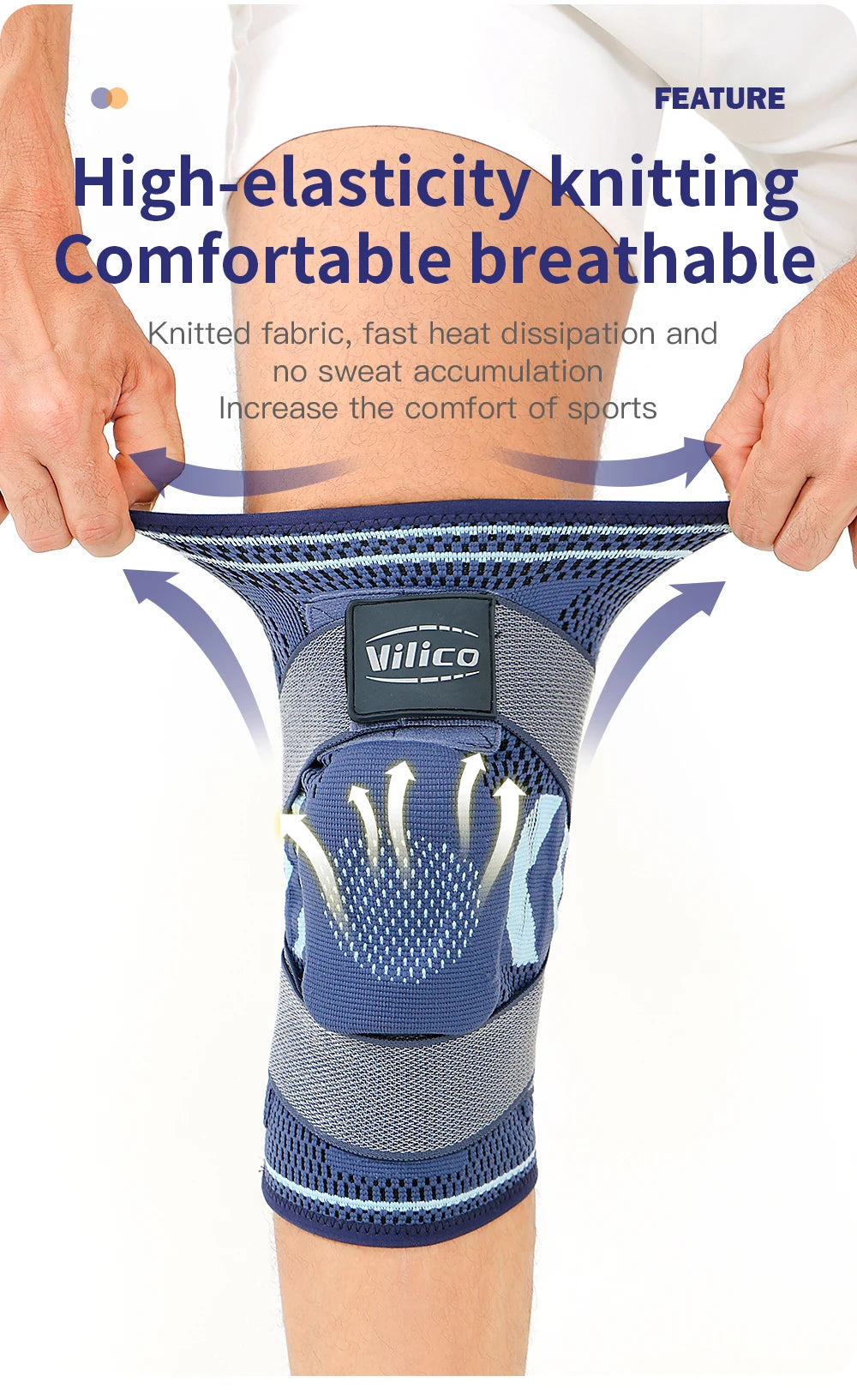 1PC Knee Brace Compression Knit Knee Pad For Sports Quickly Absorb Perspiration Keep Knees Warm Knee Boosters Breathable Support