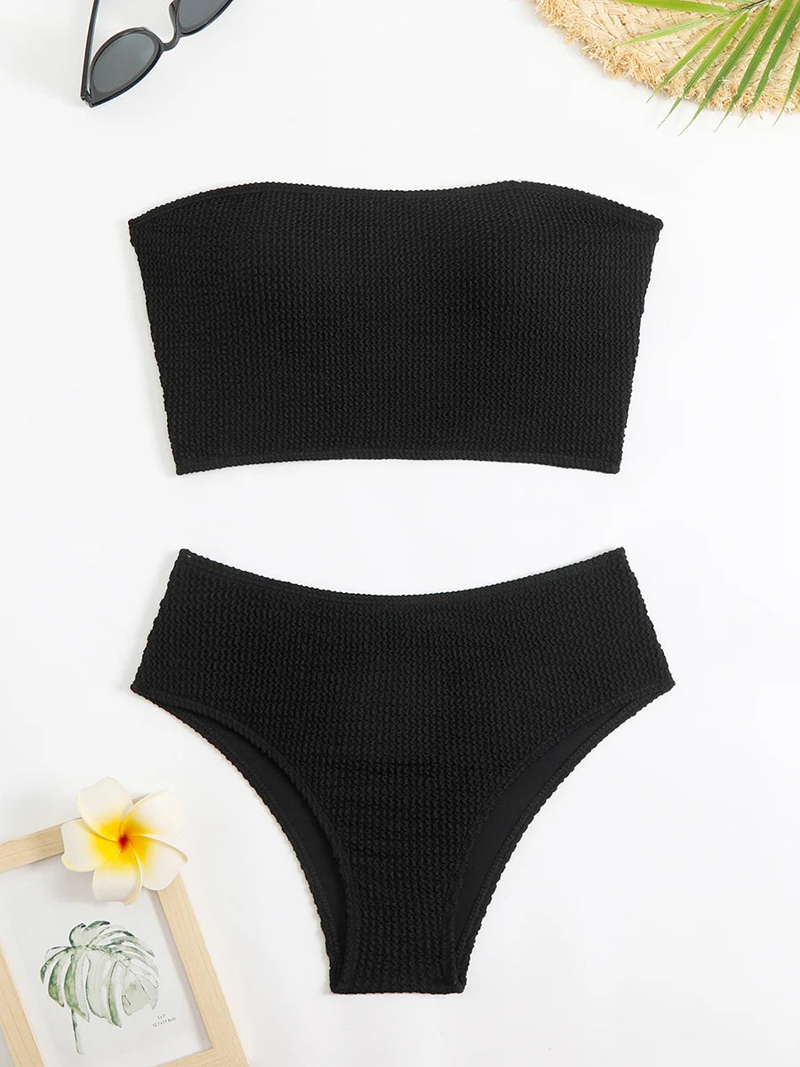 Sexy Women's Swimsuit 2025 Summer Bikini Two-piece Swimwear for Woman Beachwear High Waist Bikinis Sets Swimming Bathing Suits
