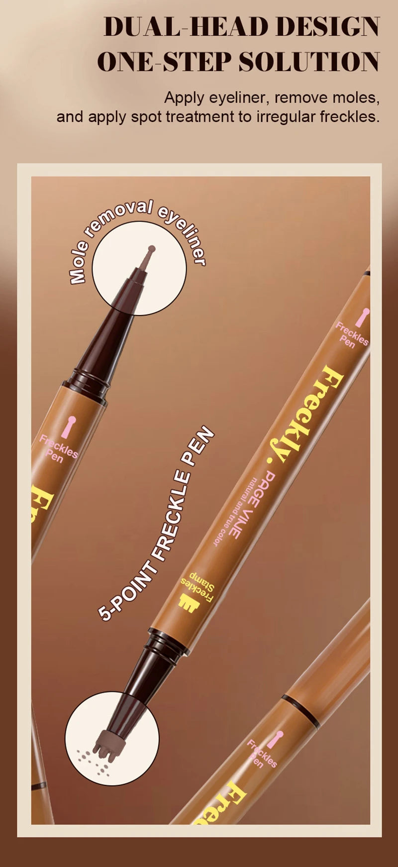 Dual-Head Waterproof Freckle Stamp Pen