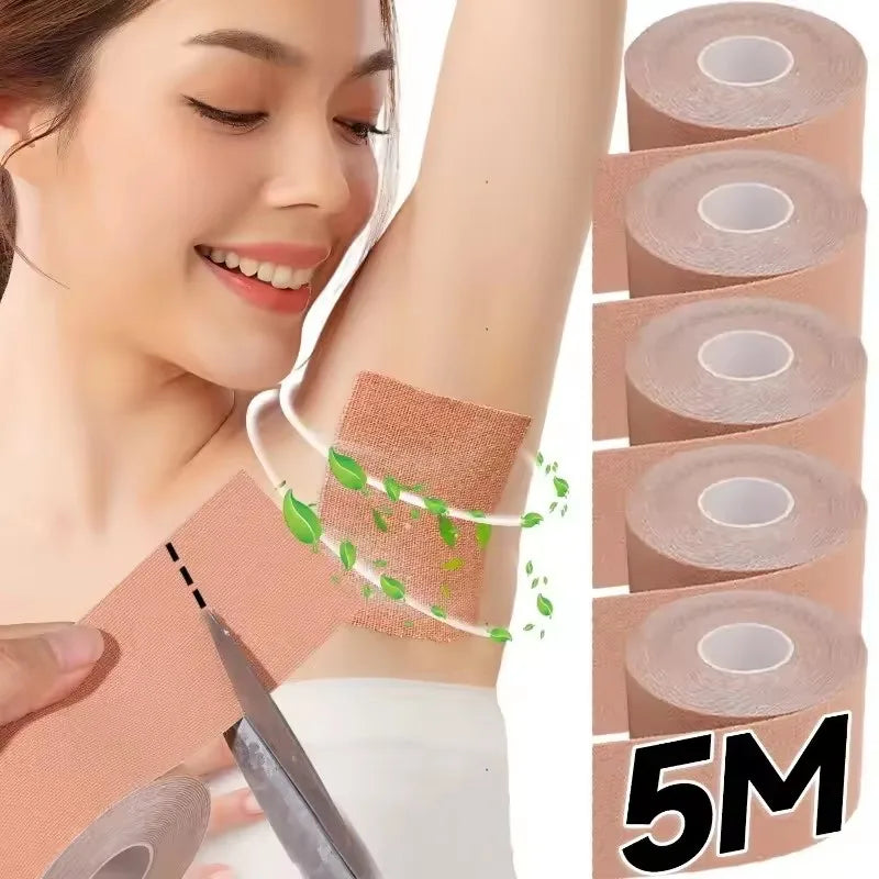 10m Invisible Underarm Sweat Roll Soft Self-adhesive Foot Sweat Absorbing Stickers for Men Women Disposable Anti Armpits Patch
