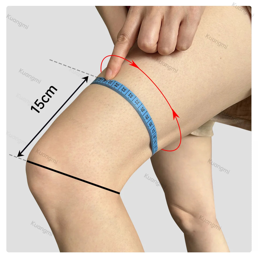 Kuangmi Smart Knee Brace Adjustable Compression with Mechanical Knob - for Stability & Pain Relief & Sports & Daily Use