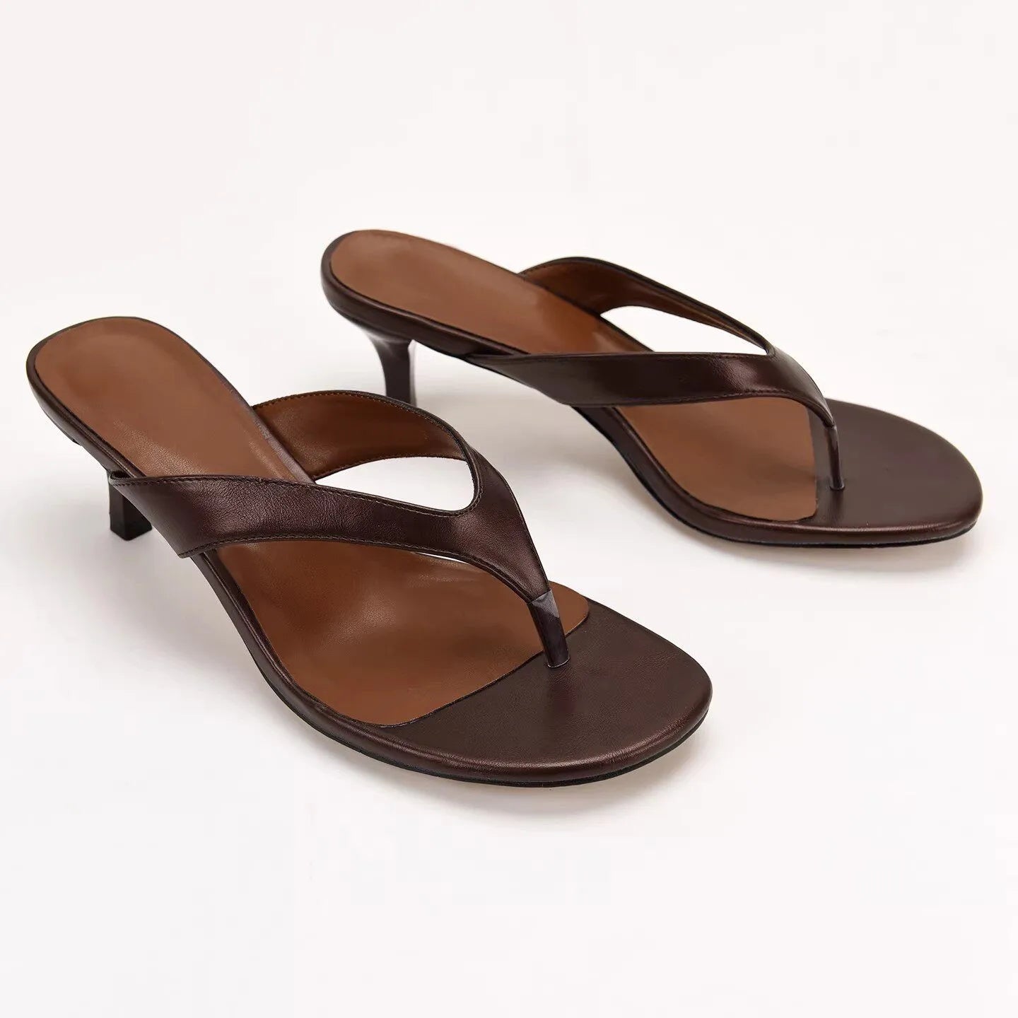 *Fashionable Hot Selling Elegant Sexy Casual Sandals for Women Summer New Comfortable Toe Clamped Banquet High-heeled Slippers