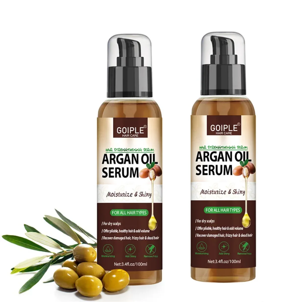 100ml Argan Oil Hair Serum Moisturizing Shiny Remove Frizz Conditioner Repair Damaged Hair and Restore Hairs Gloss Essential oil