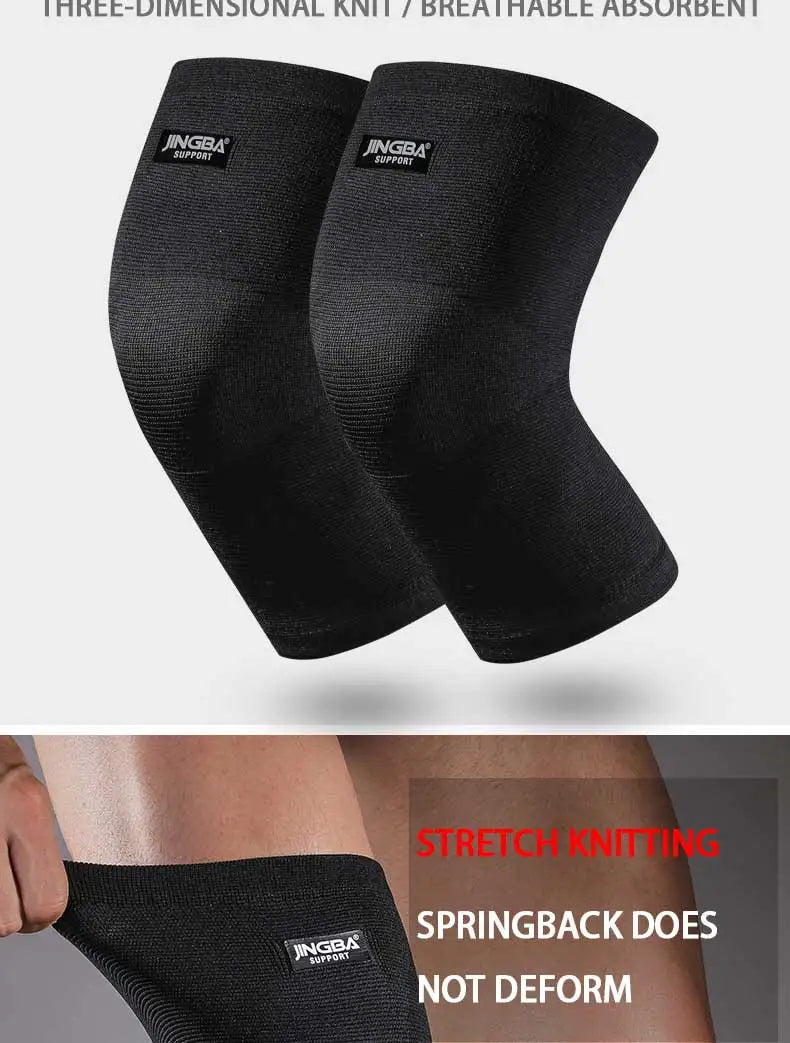JINGBA SUPPORT Sports Basketball Knee Pads Support Elastic Nylon Knee Brace Volleyball Knee Protector Rodillera Deportiva