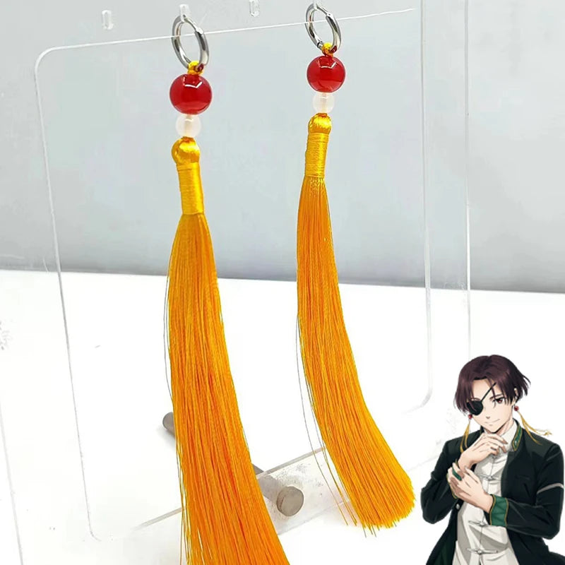 Anime WIND BREAKER Hayato Suo Earrings Unisex Tassels Pendant Ear Clip Novelty Prop Role Party Fashion Jewerly