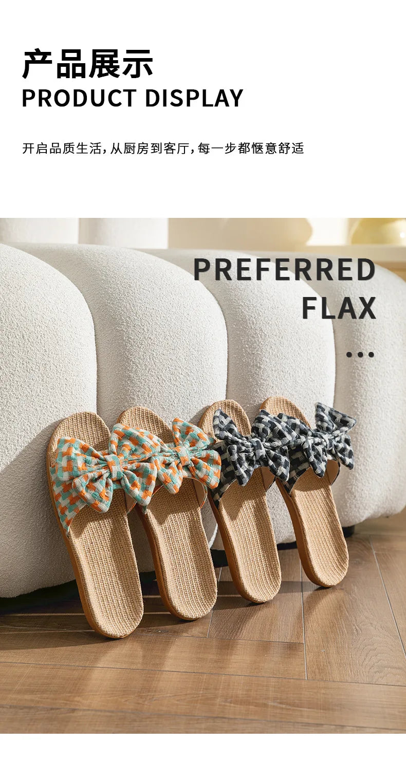 New linen fabric slippers for women perfect for summer suitable for home  indoor use soft sole non-slip. slippers