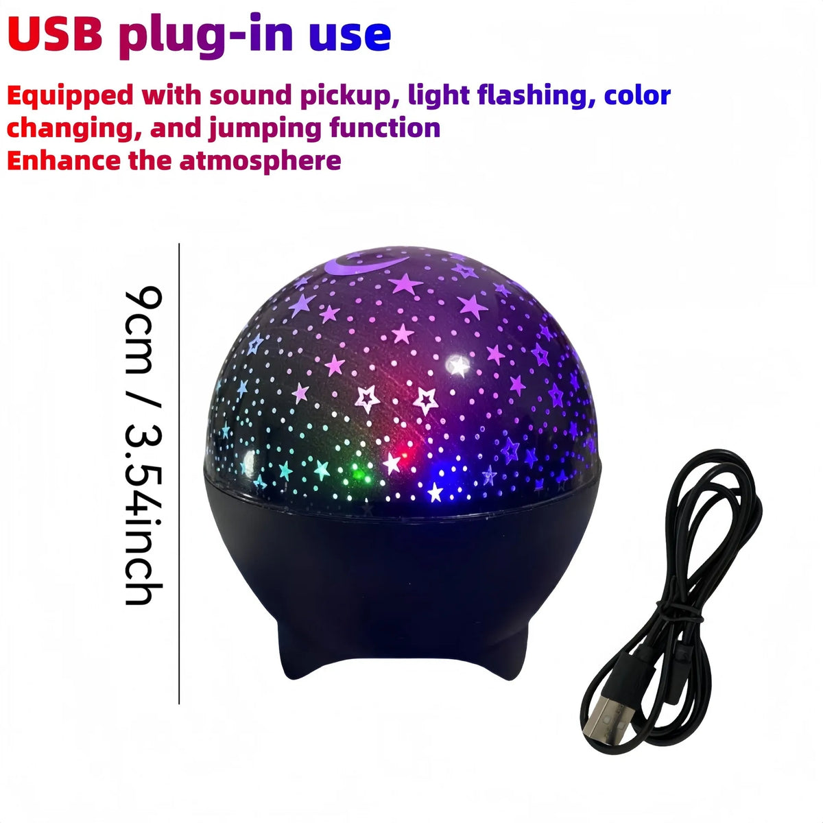 RGB Night Lights LED Projector Light Starry Moon Galaxy Projection Lamp 5V USB for Kids Present Christmas Gift Room Decorations
