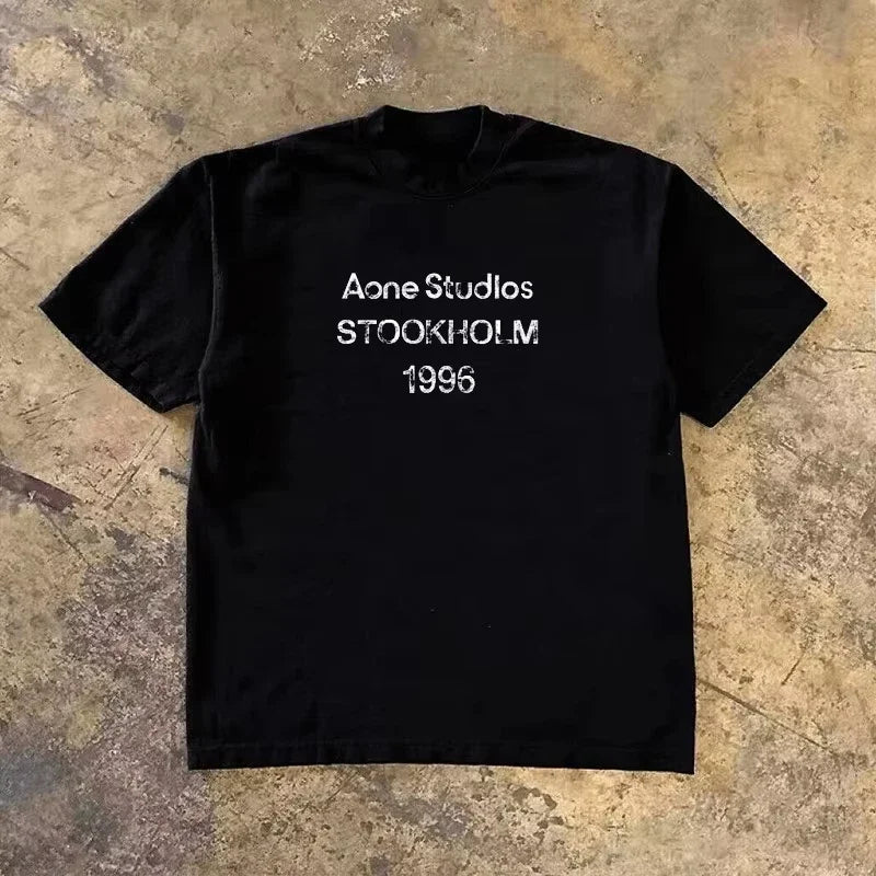2026 Summer Fashion Trend Luxury Brand Letter Printed T-shirt Men's and Women's Cotton T-shirt Short Sleeved T-shirt Unisex Top