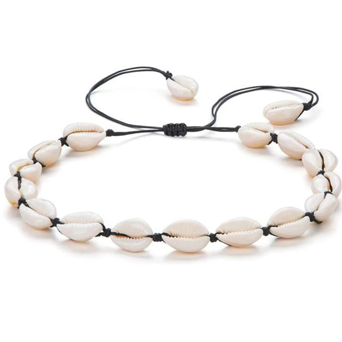 2pcs Handmade Shell Pendants Necklace Women Summer Beach Bohemian Shell Choker Necklace Collar Decor Fashion Jewelry Accessories