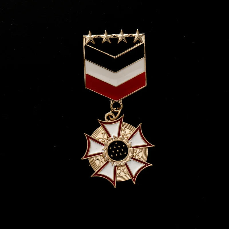 Hot selling trendy product Instagram style coat badge clothing accessories Cross Crown Medal brooch