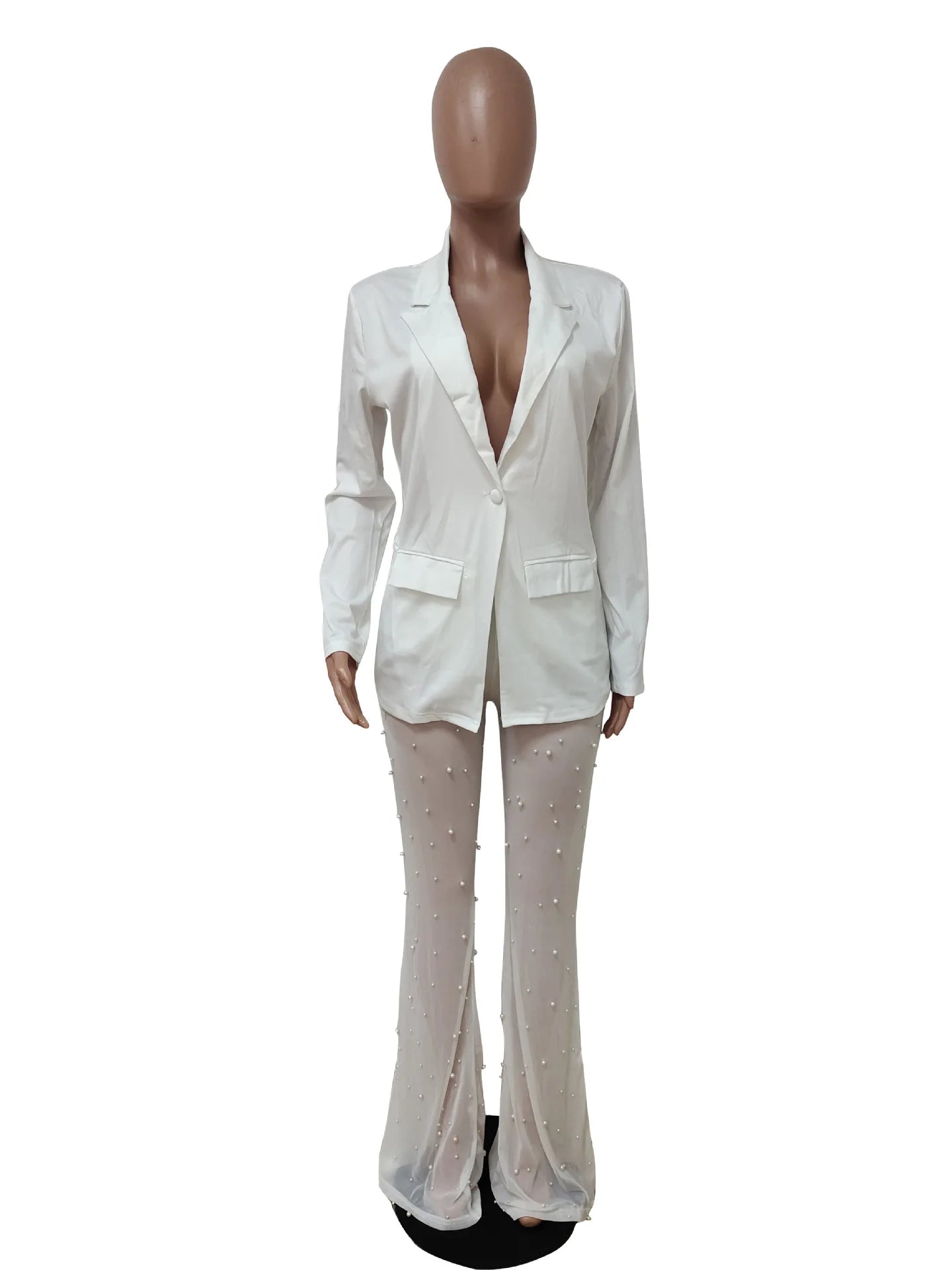 2025 Autumn Winter New Fashion Women's Solid Color Elegant Casual Trendy 2 Piece Sets Long Sleeve Suit Blazers Straight Trousers