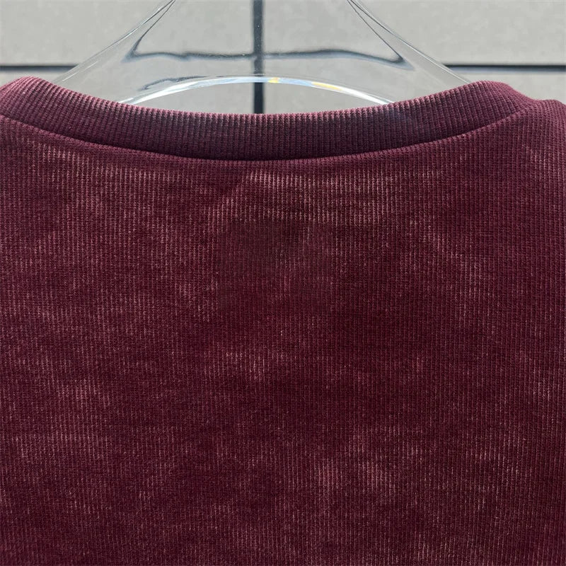 Women's t-shirt 2025 summer new shoulder padded slim fit short sleeved top pure cotton round neck pullover y2k Crop top corset