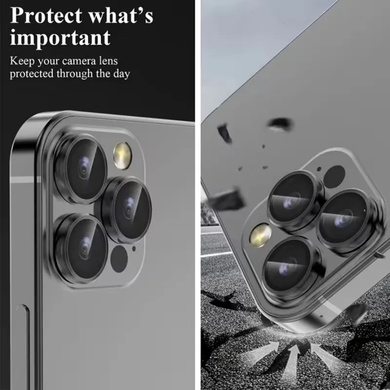 Tempered Glass Camera Lens Protector for iPhone 11/12/13/14/15/16 Pro Max Mini Plus Full Coverage Lens Protection 17 Air 16e 17e