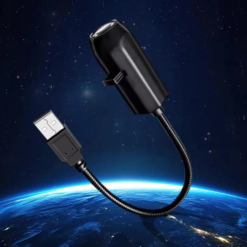 【C】USB Ceiling Moon & Earth Projection Night Light Starry Sky Galaxy Projector - Romantic Bedroom Atmosphere Lamp Easy to Use