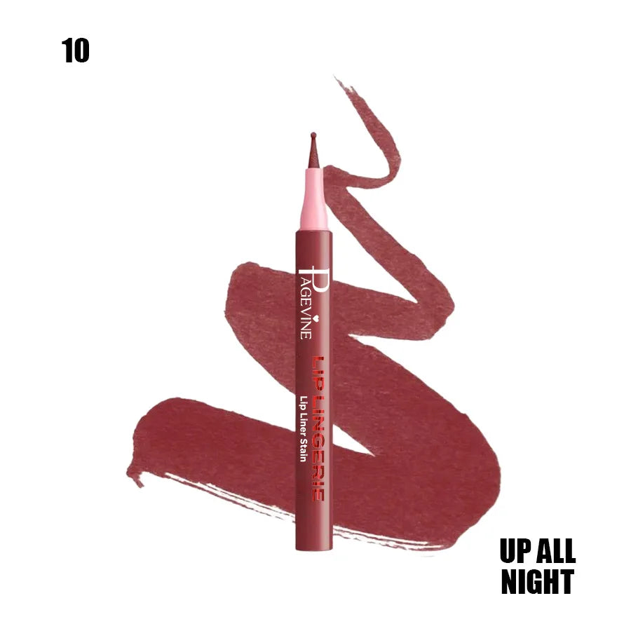 Round Tip Lip Makeup Pencil Natural Color Long Lasting Waterproof Smudge-Proof Smooth Application Lip Liner
