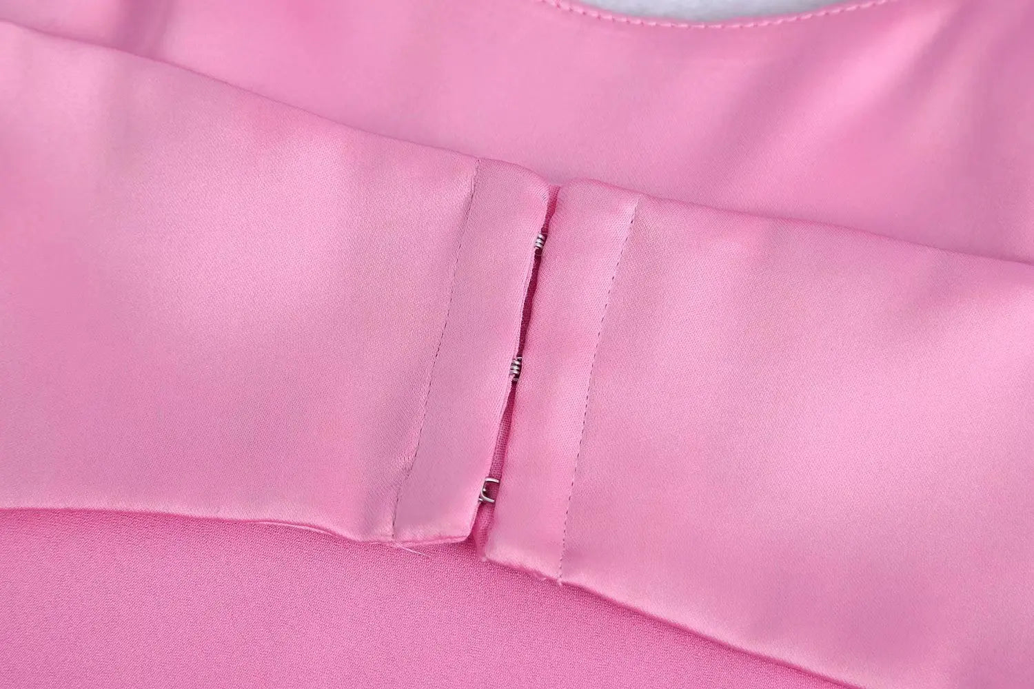 Suninheart Mid-calf Satin Dress Elegant Pink Sexy Sleeveless Cut Out Party Dresses Casual Holiday Birthday Women Clothing