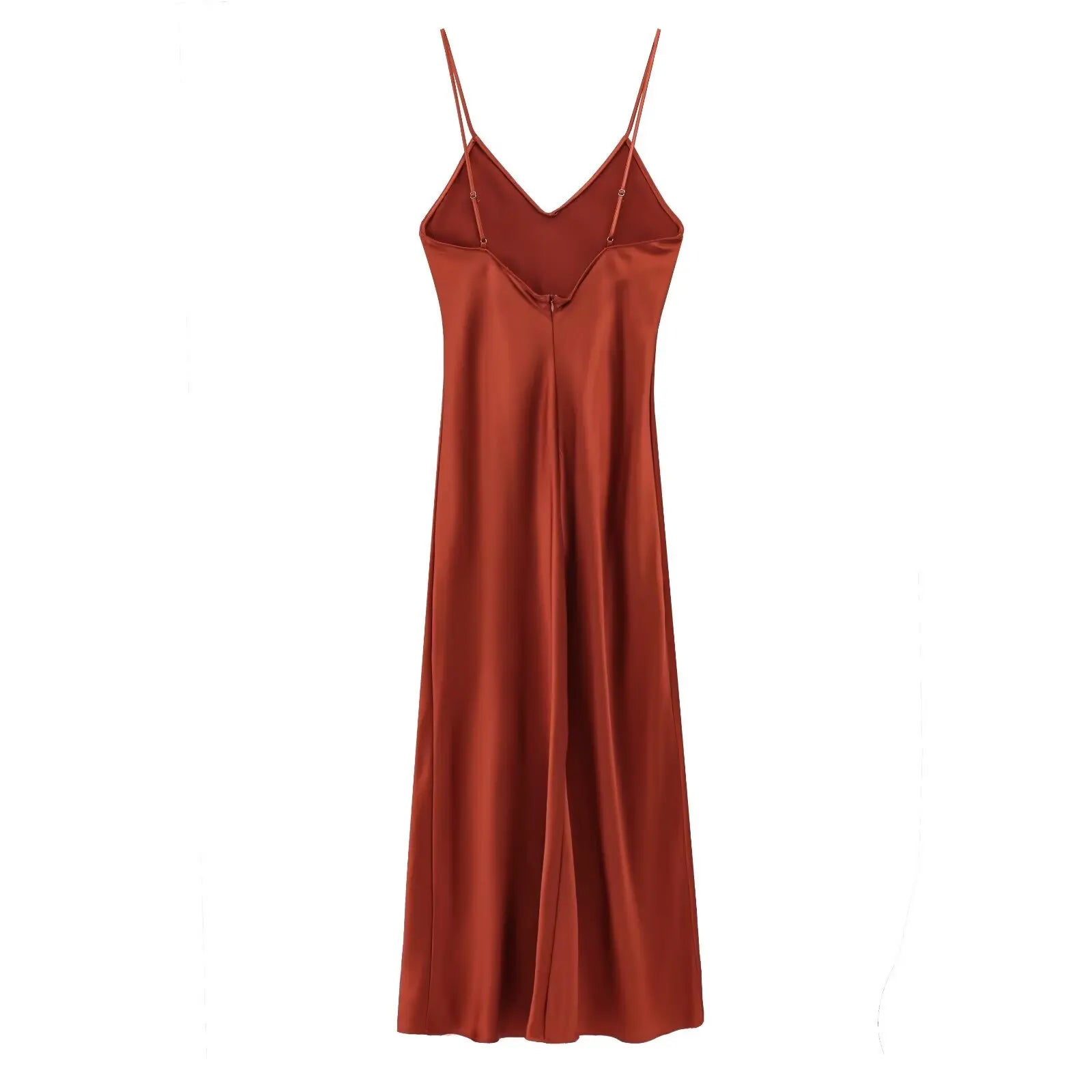 KONDALA Fall Women Sexy Stain Long Dress Thin Strap Backless Slim Long Dress New 2025 Fashion Summer  Party Long Slim Dress