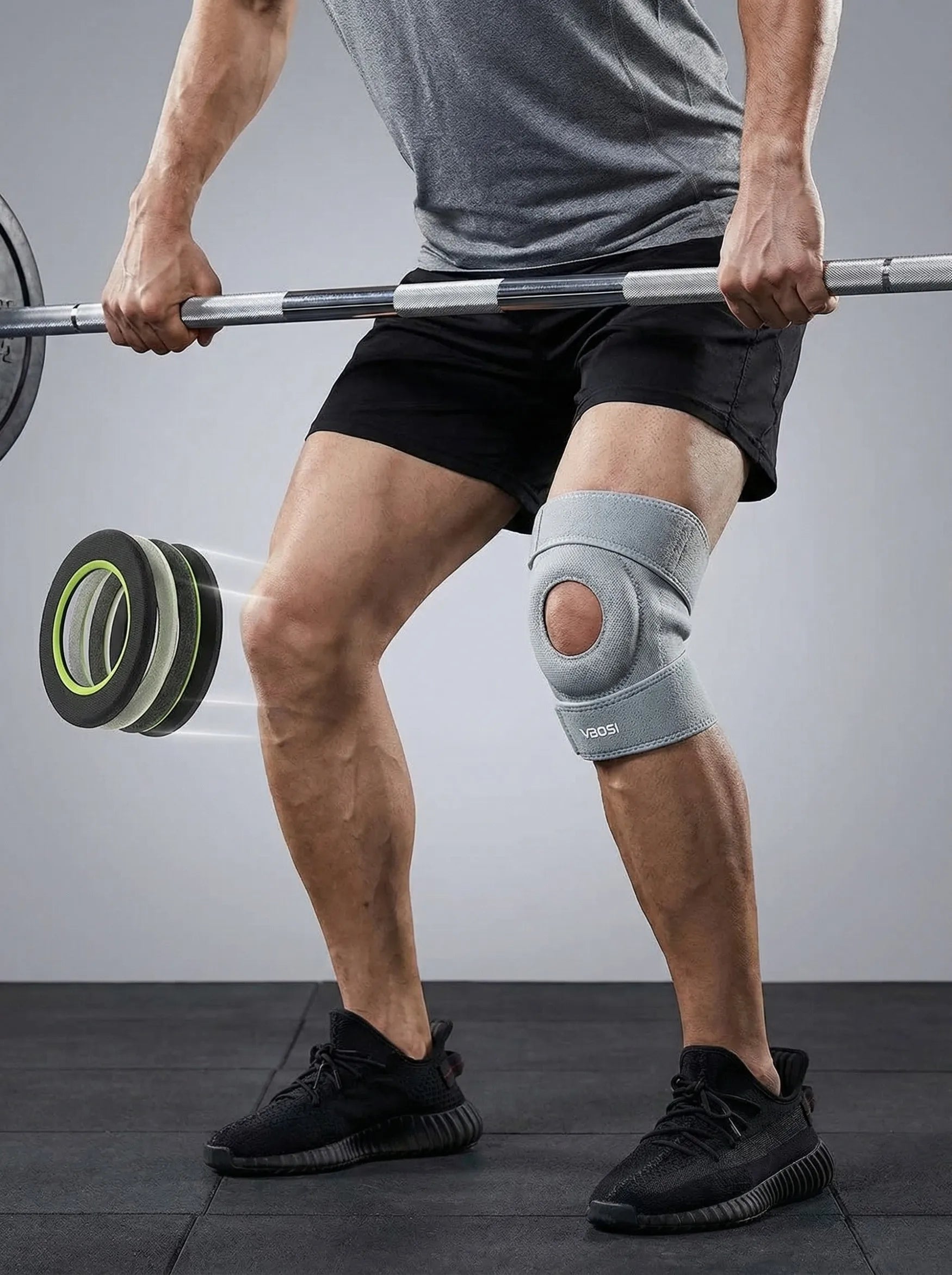 Kneepad Stabilizer Fitness Knee Pads Adjustable Compression Knee Support Brace for Knee Pain, Arthritis, Sports and Recovery