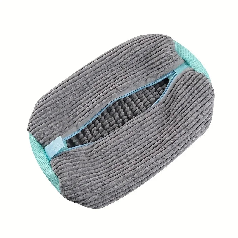 Durable Shoe Washing Machine Bag Yellow Blue Zipper Ideal for Sneakers And Casual Shoes Laundry Wash Bag for All Shoe Types