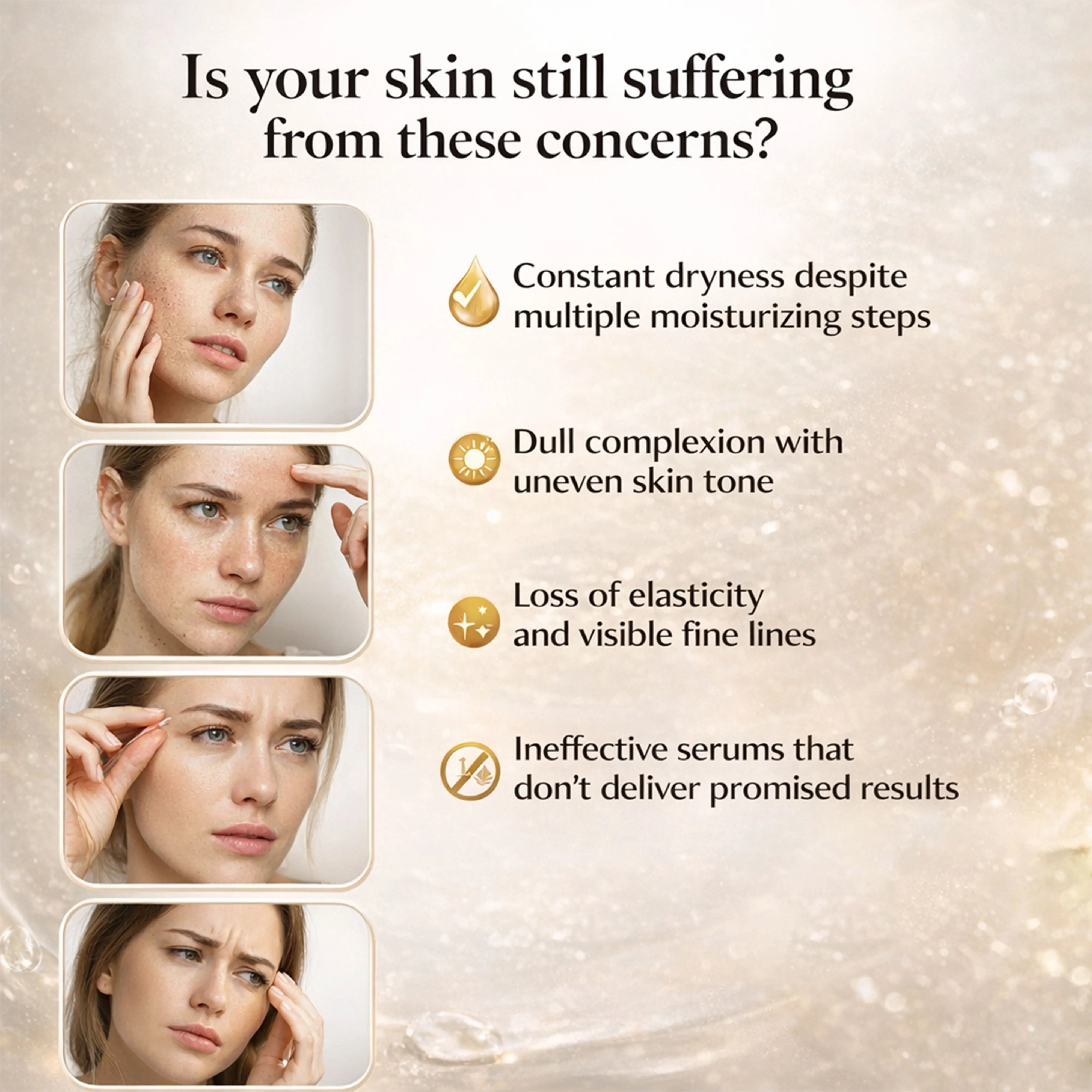 Deep Collagen Silk Peptide Intensive Ampoule Face-Lift Serum with Peptides & Deep Collagen Plumping, Smooth, Korean Skincare