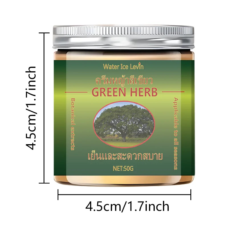 Herbal Body Balm, a Care Cream Containing Glycerin and Mint Extract, Suitable for All Skin Types, Moisturizing Massage Cream with a Fresh Scent