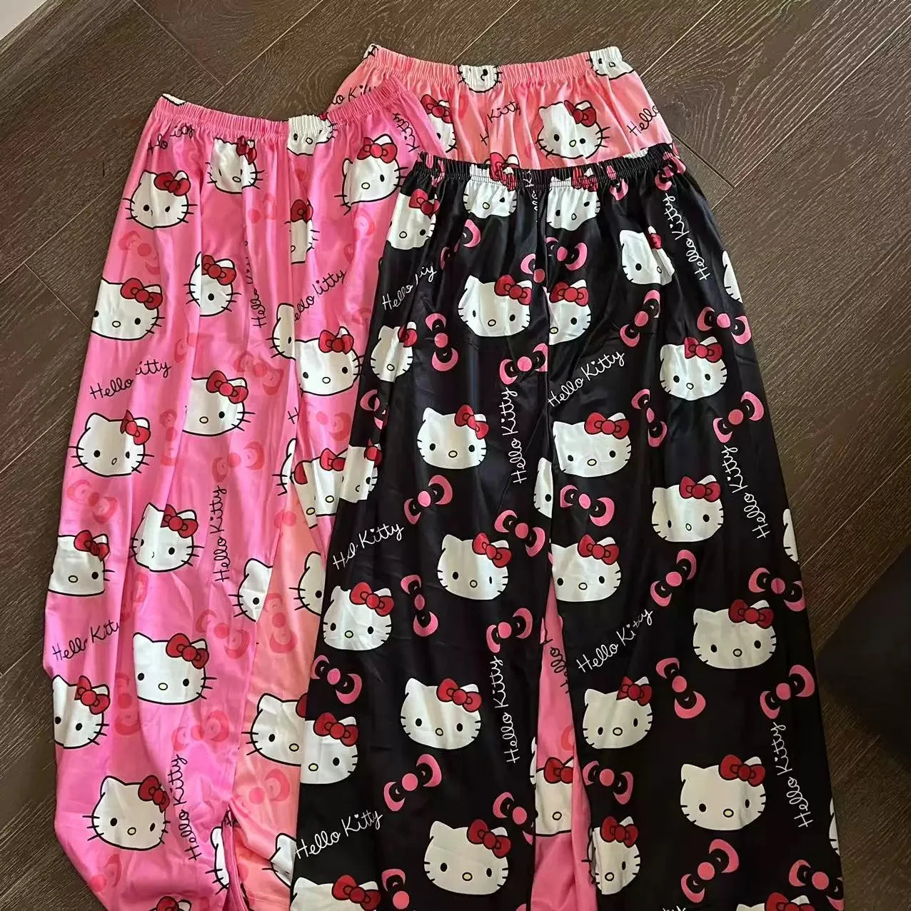 New Y2K Hello Kitty SpiderMan Sleeping Pants Anime Pajama Pants Soft Casual Pants Cartoon Home Trousers Couple Gift