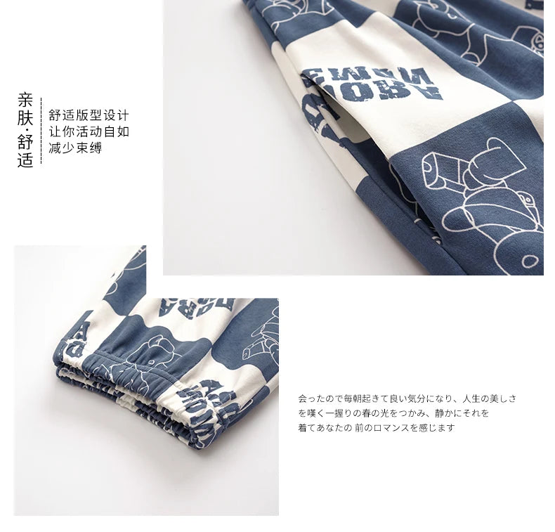 Elizabeth Duck Japanese Kimono Autumn Winter Women Pajamas Sets Faux Cotton Long Sleeves Homesuits Casual V-neck Lapel Sleepwear