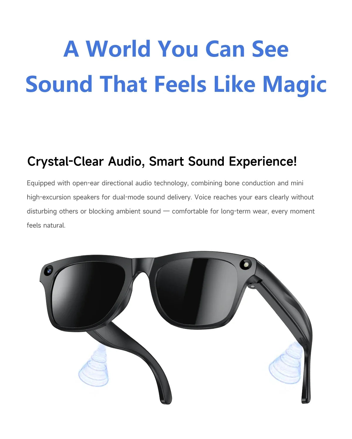 2026 Brand New AI Smart Glasses 100W HD Camera Take photos AI Translation Surround Music Recording BT Call Men Women Sunglasses