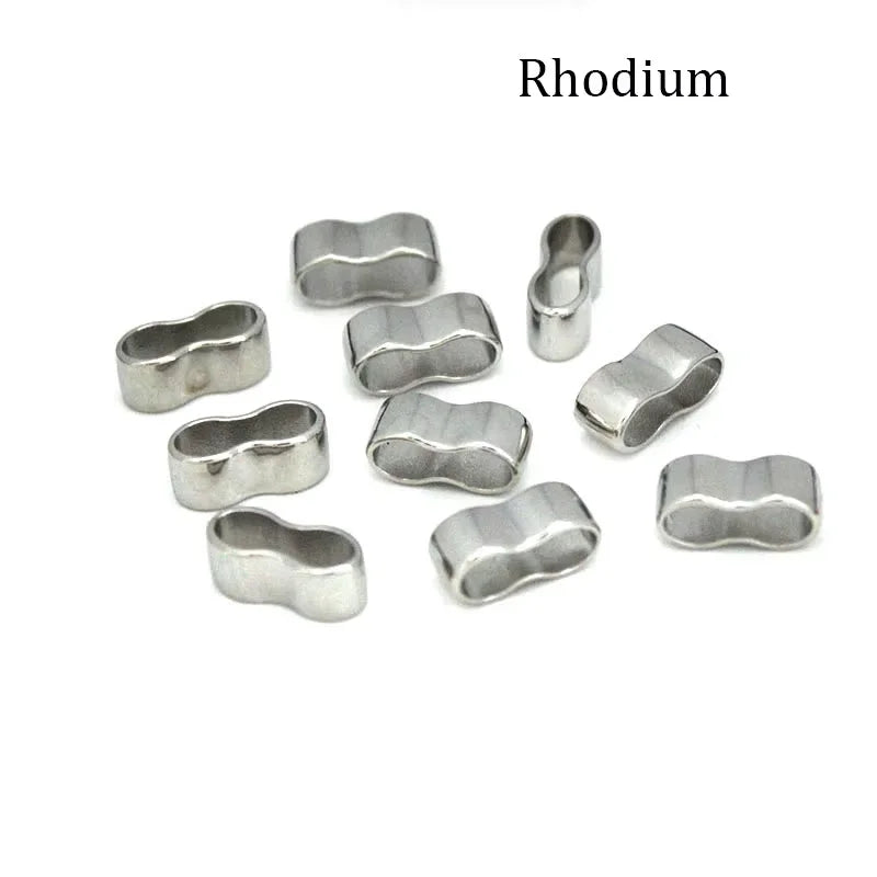 30Pcs Metal Charms Slider Spacer Beads/Big Double Hole Stopper Beads Accessories for Leather Bracelet Jewelry Making Accessories